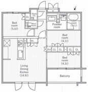 nido桜丘 302 間取り図