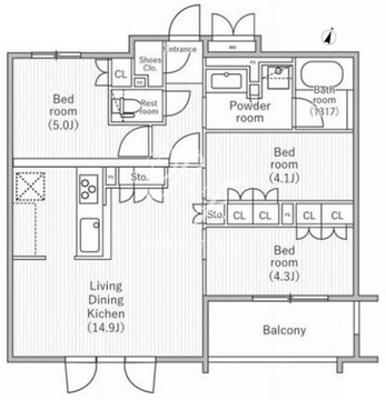 nido桜丘 302 間取り図