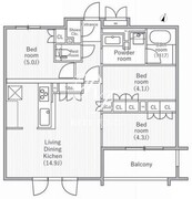 nido桜丘 402 間取り図