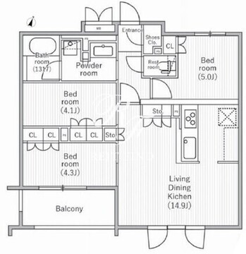 nido桜丘 411 間取り図