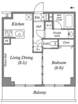 ルクレ上北沢ルネサンスコート 310 間取り図