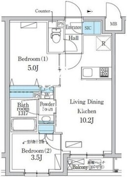 デュオフラッツ千歳船橋 212 間取り図