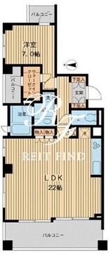 アーデン駒沢パークフロント 401 間取り図