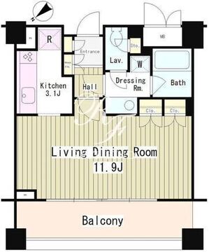 パークオアシス赤坂丹後坂 405 間取り図