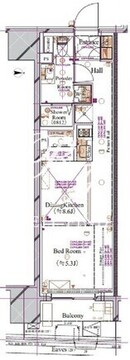 ブランシエスタ浅草蔵前 407 間取り図