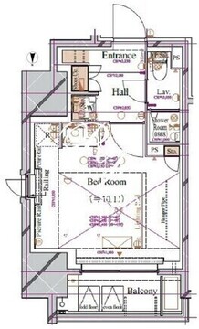 ブランシエスタ浅草蔵前 505 間取り図