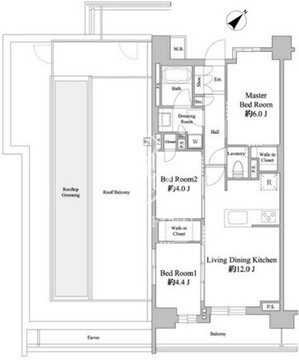 ドゥーエ西馬込 601 間取り図
