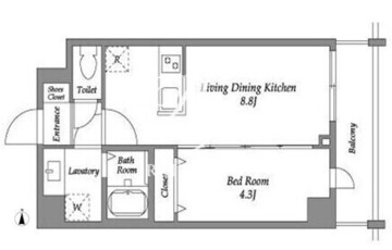 ザ・グラヴィティ新宿 213 間取り図