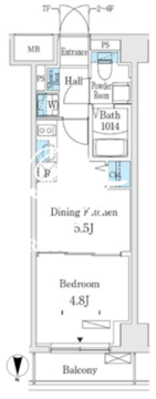 クラリティア板橋本町 504 間取り図