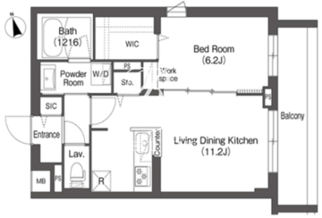 アイフラット方南町 204 間取り図