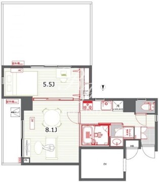 レジデンス西新宿スクエア 1201 間取り図