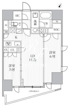 シーズンフラッツ大井町 S-1103 間取り図
