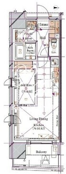 ブランシエスタ浅草蔵前 1009 間取り図