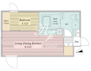 ライブフラット馬込 101 間取り図