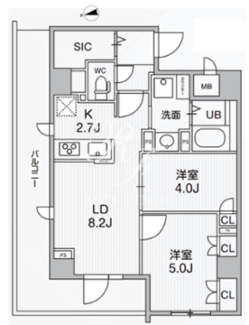 アリビス中野 401 間取り図