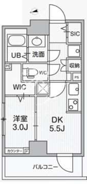 アリビス中野 501 間取り図