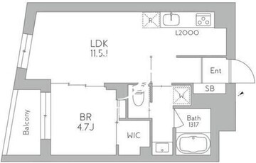 J.リヴェール武蔵小山ウエスト 202 間取り図