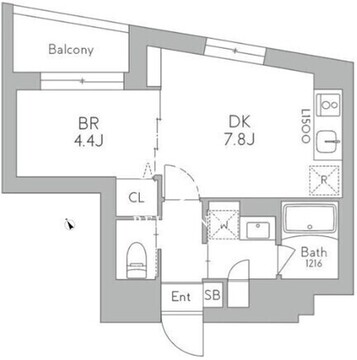 J.リヴェール武蔵小山ウエスト 304 間取り図