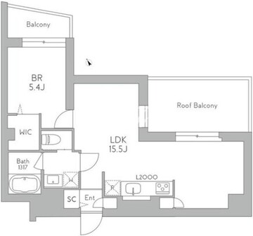 J.リヴェール武蔵小山ウエスト 502 間取り図
