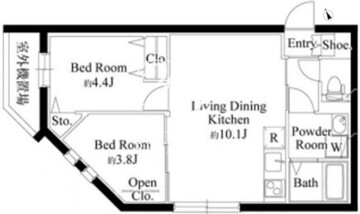 カーサピアッツァ中野松が丘 401 間取り図