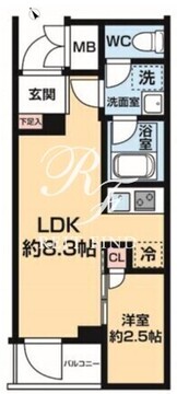 ハーモニーレジデンス中野若宮 201 間取り図