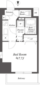 ラヴァンド大島 406 間取り図