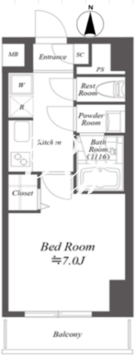 ラヴァンド大島 1102 間取り図