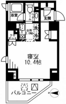 プライムアーバン四谷外苑東 1503 間取り図