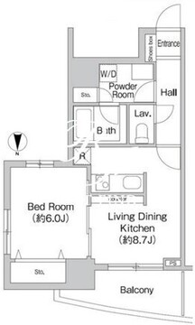 プライムアーバン町屋サウスコート 205 間取り図