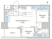 スタイリオ蒲田ウエスト 1207 間取り図