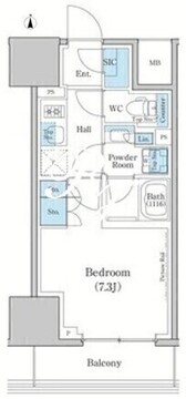 スタイリオ蒲田ウエスト 1403 間取り図