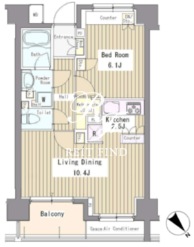 リベルテ月島 706 間取り図