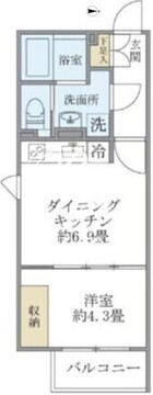 アレーロ新中野2 302 間取り図