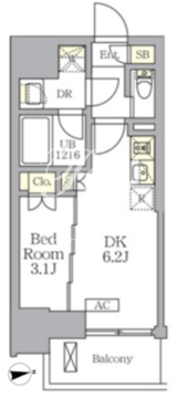 ザ・ライオンズフォーシア文京湯島 503 間取り図
