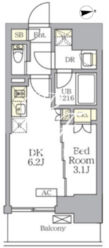 ザ・ライオンズフォーシア文京湯島 802 間取り図