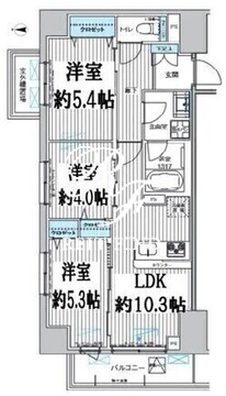 関寅ビル第10 702 間取り図