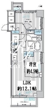 関寅ビル第10 401 間取り図
