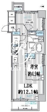 関寅ビル第10 501 間取り図