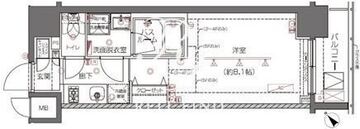 ズーム都立大学 406 間取り図