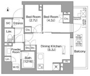 コンフォリア・リヴ門前仲町イースト 403 間取り図