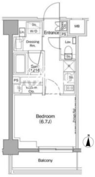 ザ・パークハビオ住吉 305 間取り図
