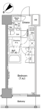 ザ・パークハビオ巣鴨 703 間取り図