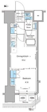 ルフォンプログレ田原町 702 間取り図