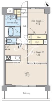 アーバントレジャーケヤキ 303 間取り図