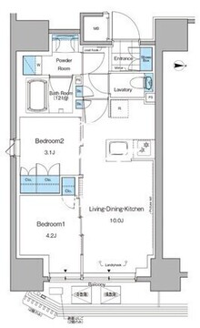 ルフォンプログレ田原町 1503 間取り図