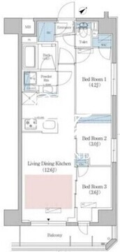 アーバネックス早稲田 901 間取り図