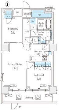 フロンティアレジデンス錦糸公園 513 間取り図