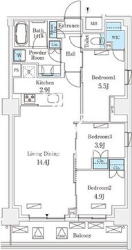 フロンティアレジデンス錦糸公園 512 間取り図