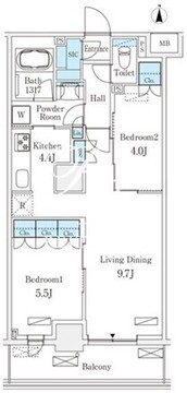 フロンティアレジデンス錦糸公園 519 間取り図