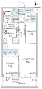 フロンティアレジデンス錦糸公園 515 間取り図